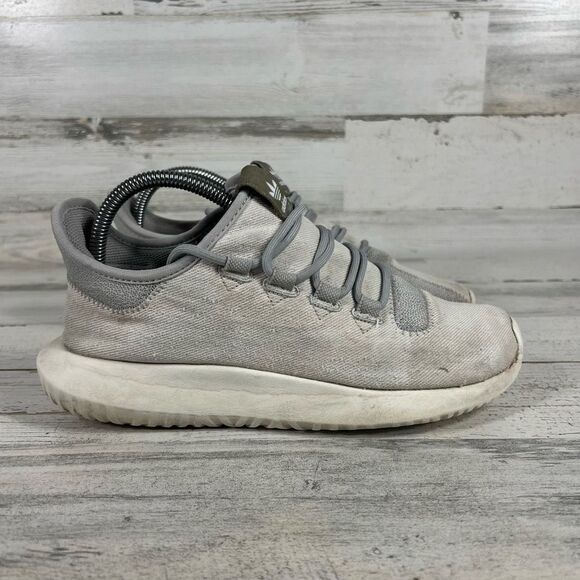 Adidas Tubular Shadow Women's Shoes Gray Beige White Athletic Running Size 7 - Picture 1 of 9